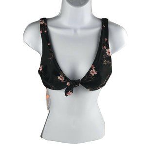 Women Large MINKPINK Jasmine Tie Front Floral Bikini Top